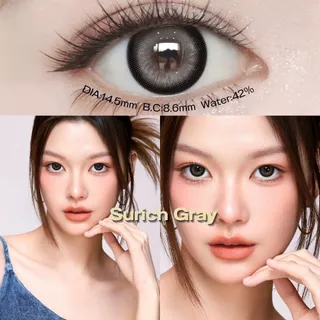 คอนแทคเลนส์สายตา【0.00--5.00】UYAAI คอนแทคเลนส์สี Grey,Brown รายเดือน