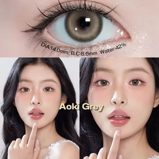 คอนแทคเลนส์สายตา【0.00--5.00】UYAAI คอนแทคเลนส์สี Grey,Brown รายเดือน