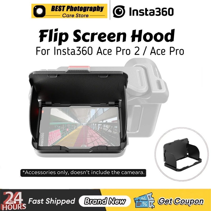 【🇹🇭 กรุงเทพฯ】Original NEW Insta360 Ace Pro 2/Ace Pro Flip Screen Hood Sunshade และ anti-glare สําหรับ Insta 360 Ace Pro 2 /Ace Pro อุปกรณ์เสริมเดิม