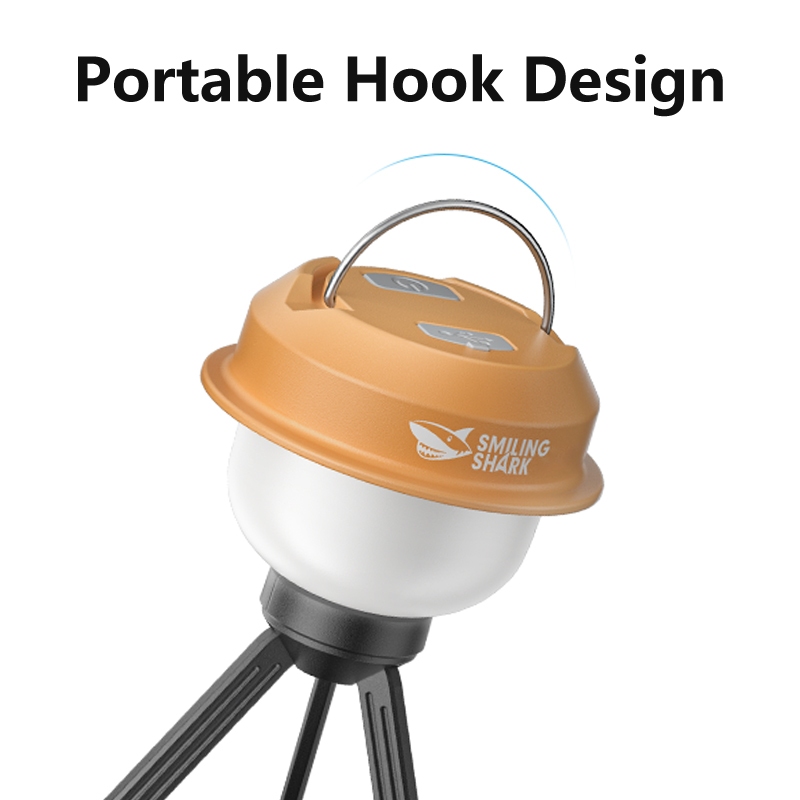 SMILING SHARK LED Camping Light ชาร์จ Camping โคมไฟ 8 สี RGB Ambient Light สนับสนุน 5 โหมด Type-c กันน้ํากลางแจ้ง Camping Party แสง LY8244 - รูปที่ 3