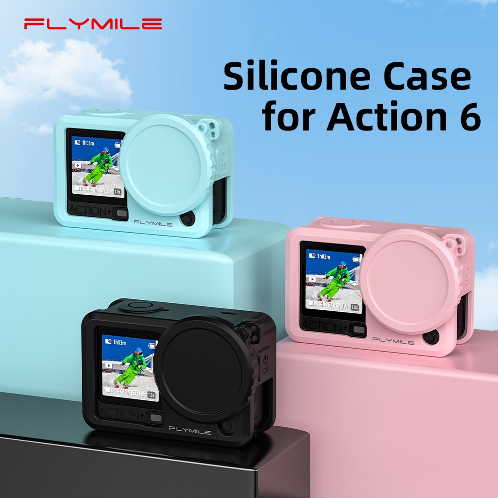 สําหรับ DJI Osmo Action 6 เลนส์ Anti Drop ฝาครอบซิลิโคนป้องกันกีฬากล้องกีฬาอุปกรณ์เสริมสําหรับกล้องกีฬา
