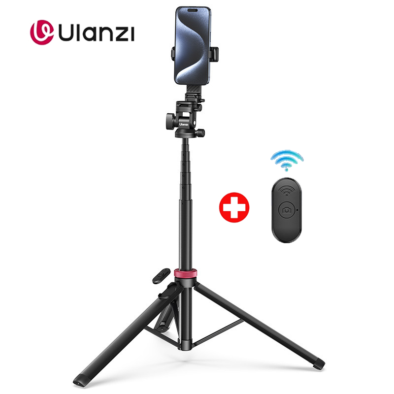 Ulanzi MT78 Vlog ที่วางโทรศัพท์ขาตั้งกล้องไม้เซลฟี่แบบพกพาสามารถโหลด 1 กก