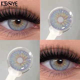 【ค่าสายตา：0~-8.00】KSSEYE สีคอนแทคเลนส์ 2 ชิ้น Angeles ซีรีส์ 14.2 มม. เลนส์นุ่มประจําปีกรณีเลนส์ฟรี
