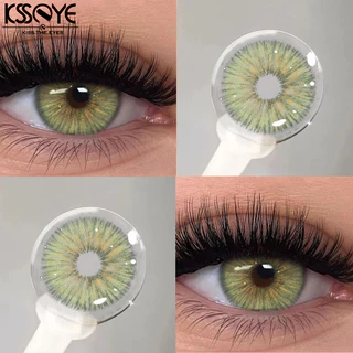 【ค่าสายตา：0~-8.00】KSSEYE สีคอนแทคเลนส์ 2 ชิ้น Angeles ซีรีส์ 14.2 มม. เลนส์นุ่มประจําปีกรณีเลนส์ฟรี