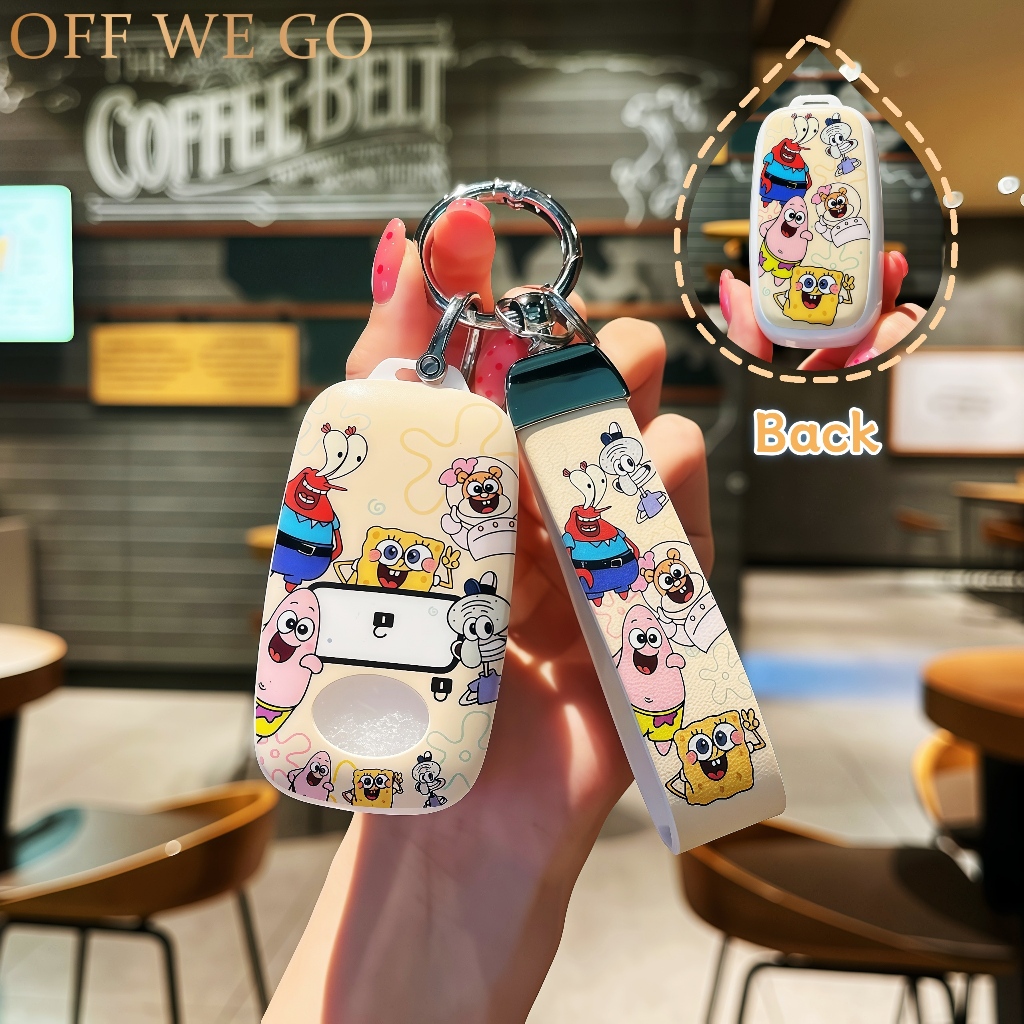 SpongeBob SquarePantsพิมพ์Spot Toyota Veloz Raize 2022 2021 AVANZA 2023 ยานยนต์Tpu Keycaseรีโมทคอนโทรลกล่องชิ้นส่วนรถยนต์Toyota