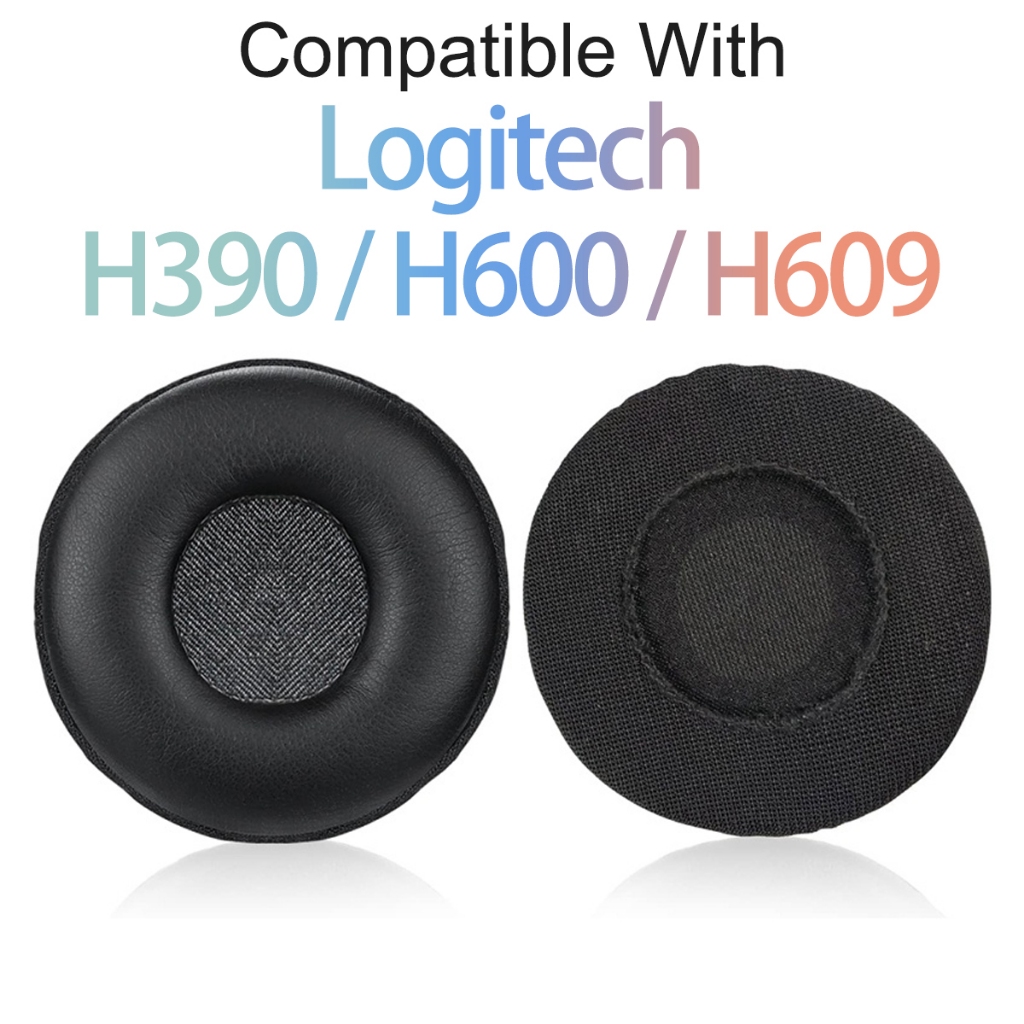 เปลี่ยนแผ่นรองหูฟังสําหรับ Logitech H390 H600 H609 หูฟังแผ่นรองฟองน้ําชุดหูฟัง Earmuffs