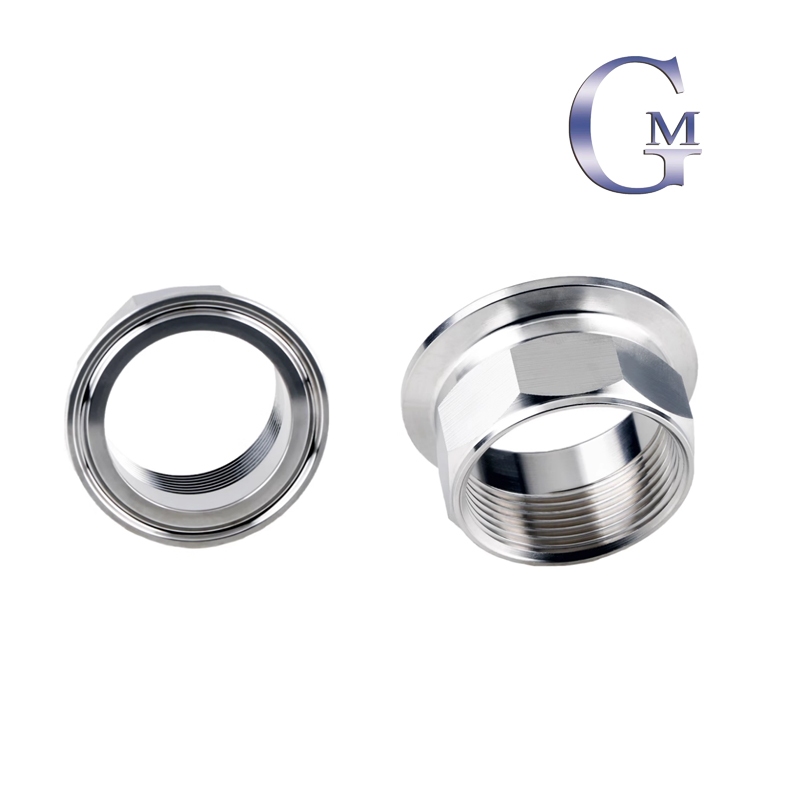 304 BSPT อะแดปเตอร์หญิง 1.5 "2" 2.5 "Tri Clamp Hex Nut Coupler SUS304 สแตนเลสตัวเชื่อมต่อสุขาภิบาล