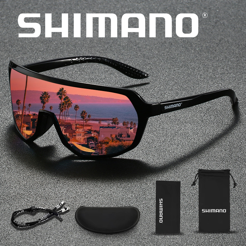 SHIMANO SetSHIMANOแว่นตากันแดดPolarized Adventure UV400 แว่นตากีฬากลางแจ้งสําหรับผู้ชายผู้หญิงตกปลาข