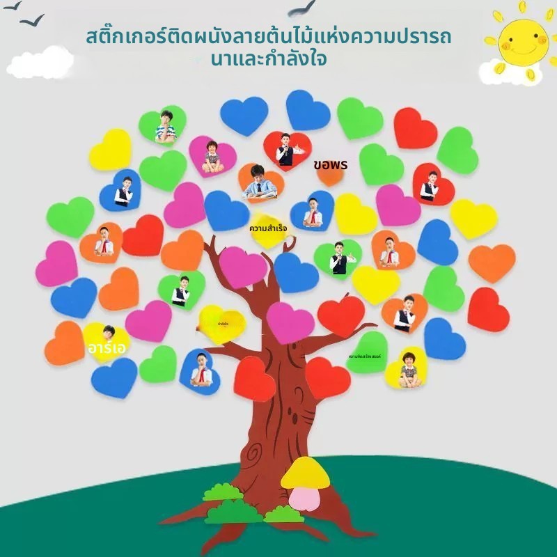 ภูมิปัญญารางวัลส่งเสริมการเจริญเติบโตที่ต้องการต้นไม้ห้องเรียนเค้าโครงวัฒนธรรมตกแต่งโฟม อีวา เรขาคณิตที่มีสีสันรูปร่างภาพสติ๊กเกอร์เขียนสติ๊กเกอร์โรงเรียนอนุ