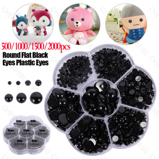 ดวงตาพลาสติก ทรงกลม แบน สีดํา สําหรับทําของเล่น ตุ๊กตา 3-12 …