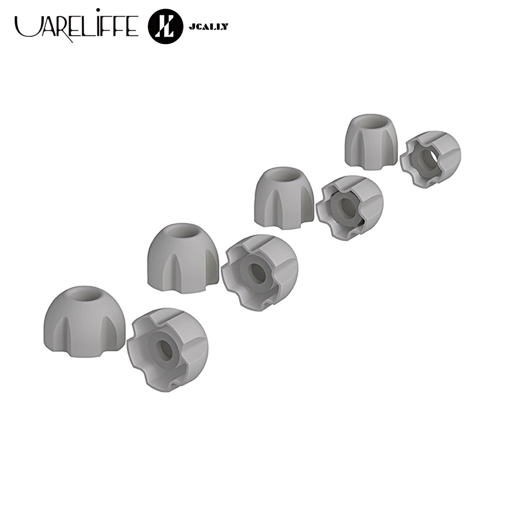 Uareliffe JCALLY EM05 ซิลิโคนเหลวหูเคล็ดลับ 4 คู่ XS/S/M/L สี่ขนาดหนาเปลี่ยนหูฟังเบาะเสียงรบกวน Canc