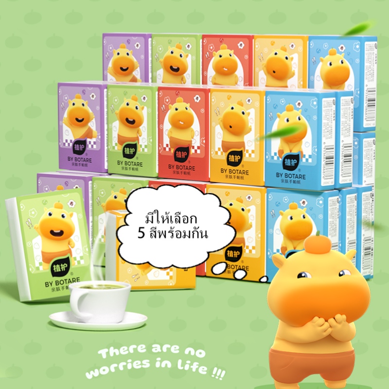 【120 แพ็ค】 กระดาษเช็ดหน้าพกพา BOTARE กระดาษเช็ดหน้าพกพาเนื้อนุ่ม ผลิตจากเยื่อไม้บริสุทธิ์ เป็นมิตรต่อผิว ขนาดพกพา กลิ่นหอมอ่อนๆ - รูปที่ 2