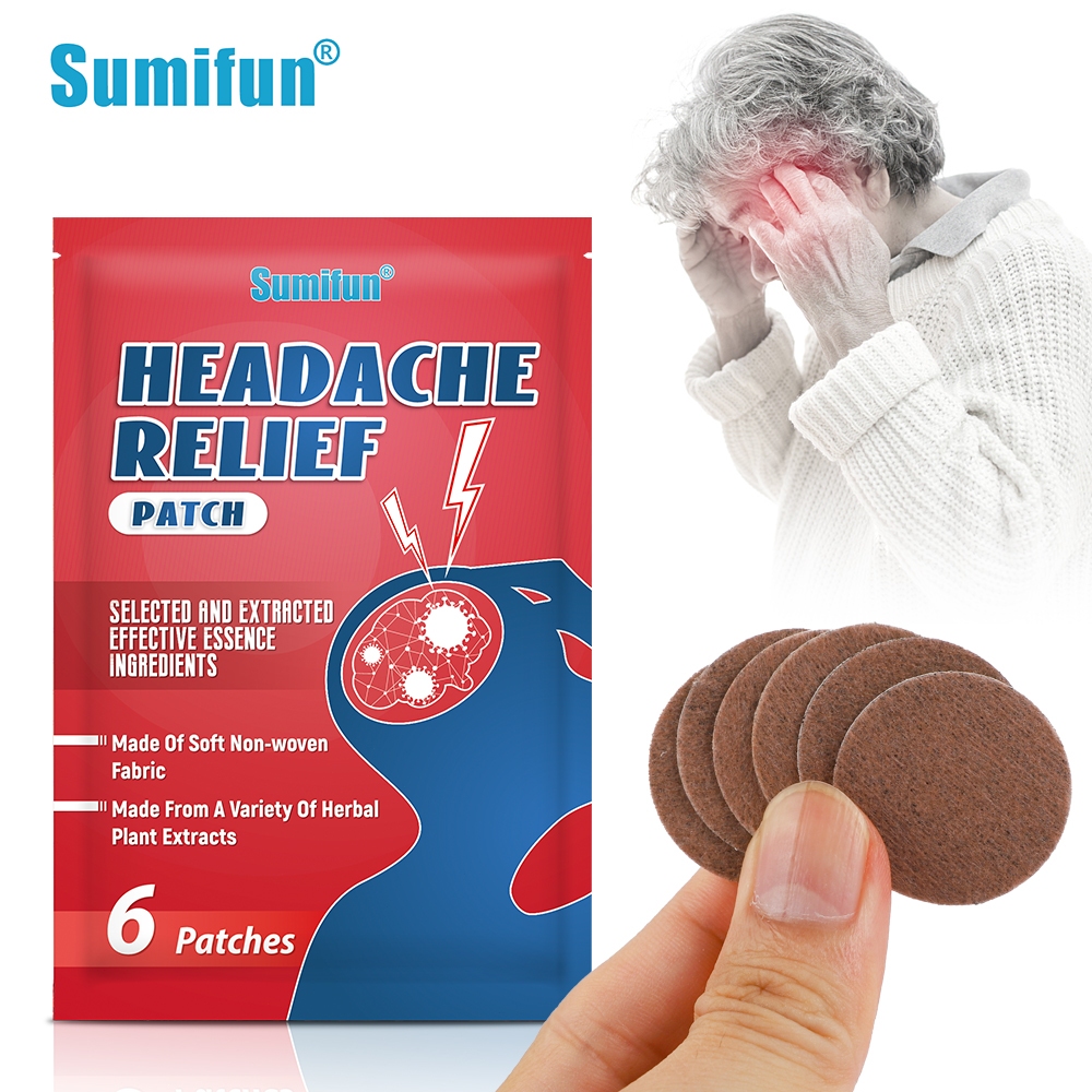 6 ชิ้น Sumifun Head Patch Gentle Care ผ่อนคลายร่างกายนวดพลาสเตอร์