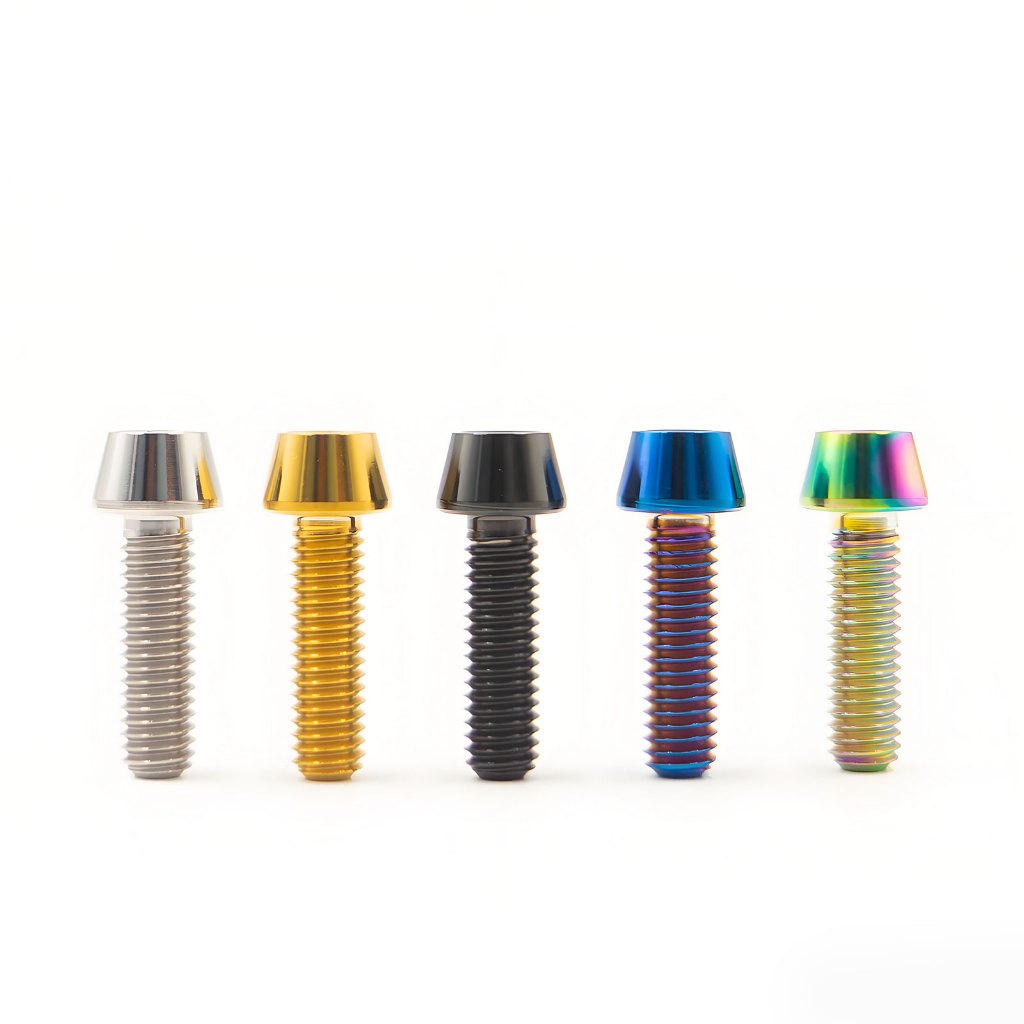 ไทเทเนียม Bolt M4 X 8 15 20 25 มม.สกรูสําหรับ MTB จักรยาน Seatpost ชุดหูฟังเบรค - จักรยานอุปกรณ์เสริมฮาร์ดแวร์