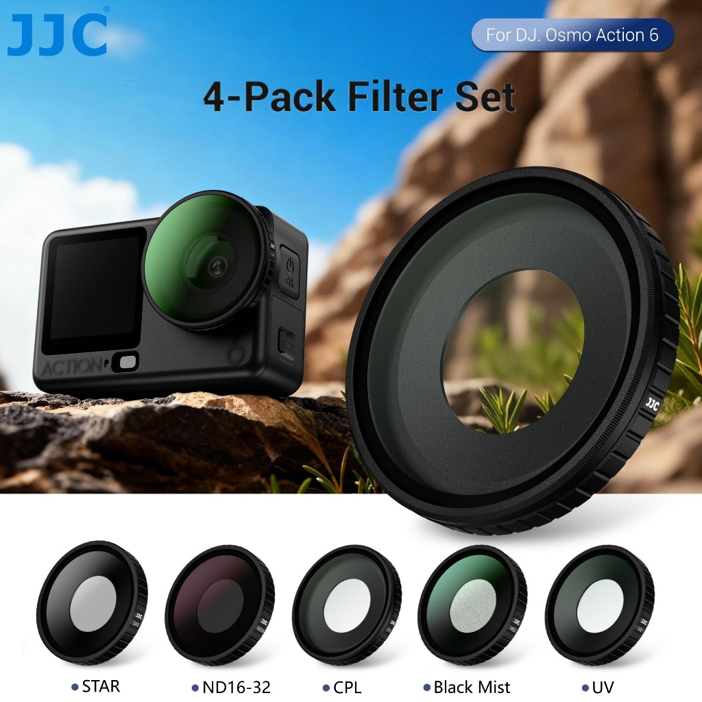JJC CPL ND Filter สําหรับกล้อง DJI OSMO Action 6 Camera Black Mist Filter กล้อง 