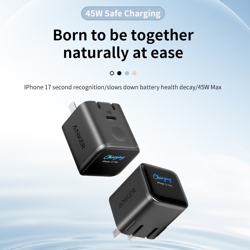 เครื่องชาร์จ Anker Nano 45W GaN พร้อมจอแสดงผล