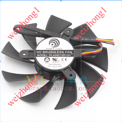 พัดลมกราฟิก Dylan HD7870 E6 2G Club HD7800 พัดลมกราฟิก PLA09215D12H 4 สาย