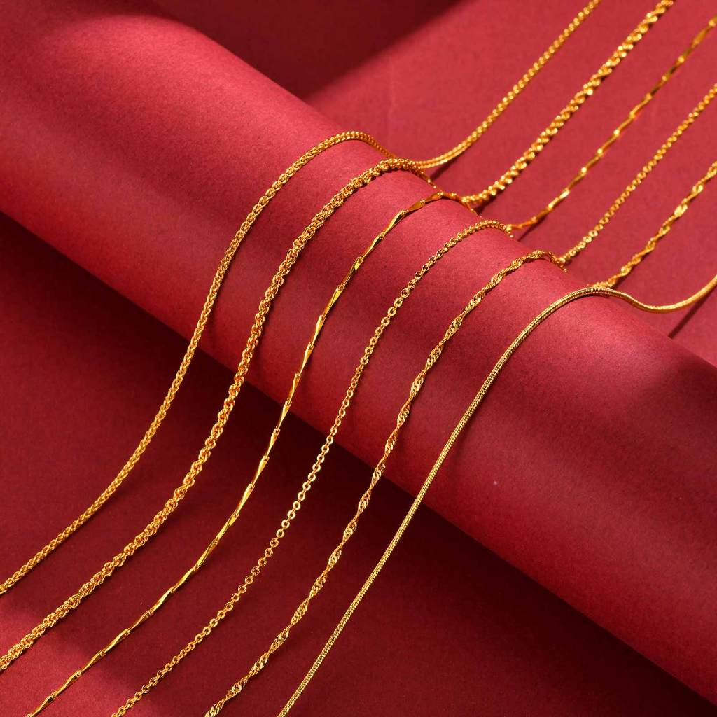 Meaeguet 24K Gold สร้อยคอแฟชั่นสําหรับผู้หญิง Fade Proof ทองแดงชุบ Delicate Fine Chain Collarbone ความยาว Twist Design Layered Look