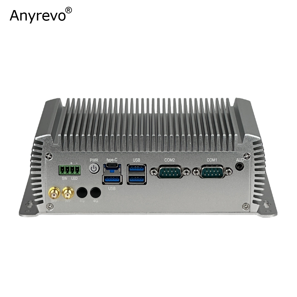 Solid Fanless อุตสาหกรรม Mini PC Intel Twin Lake N150 N100 Quad Core IoT คอมพิวเตอร์ DDR4 M.2 SSD 6 