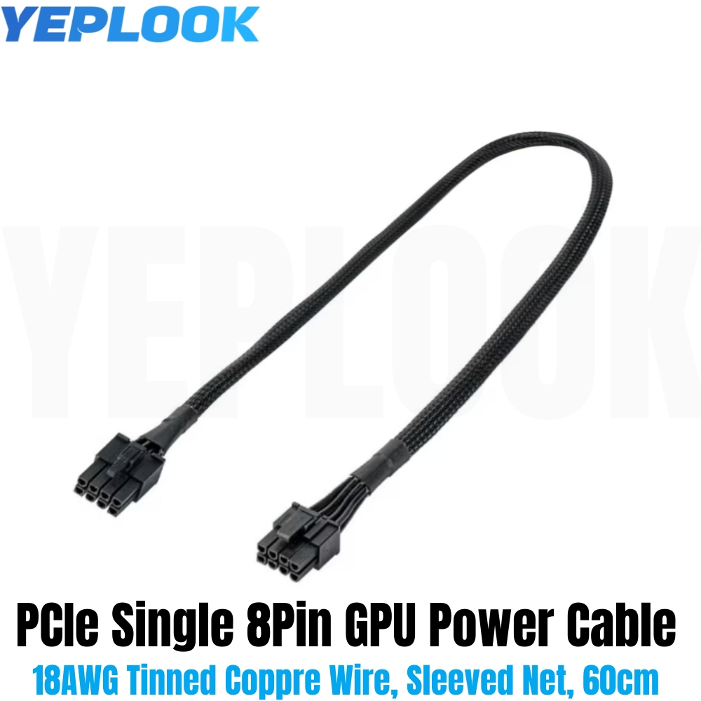 สําหรับ Corsair ประเภท 4 SF450 SF600 SF750 Platinum Modular, PCIe 8Pin 6 + 2Pin Sleeved สุทธิ 18AWG 