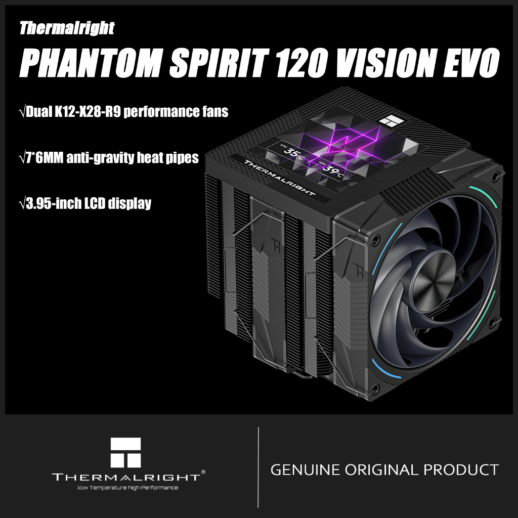 Thermalright Phantom Spirit 120 VISION EVO CPU Air Cooler PS120 VISION EVO 7 ท่อความร้อน Dual-Tower 