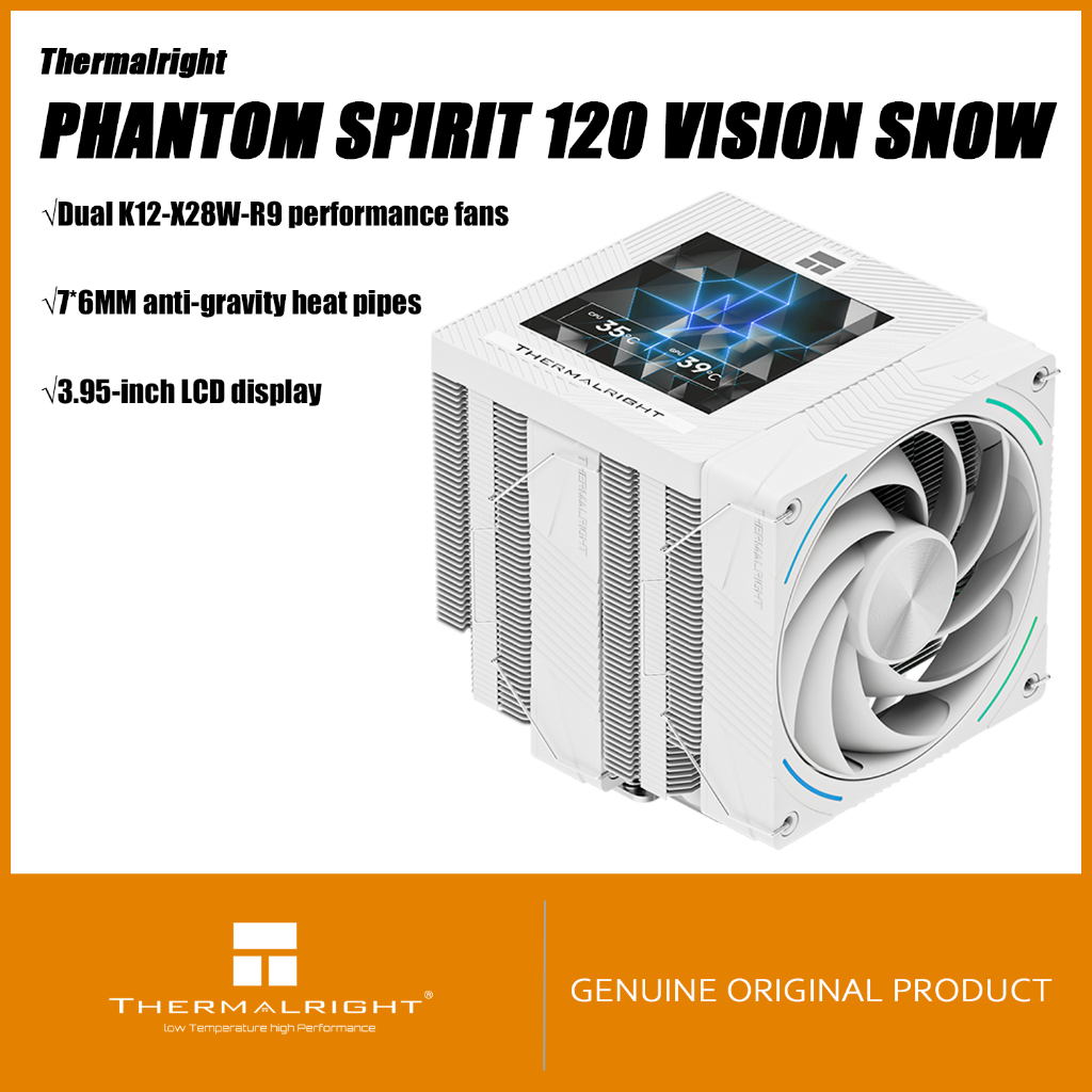 Thermalright Phantom Spirit 120 VISION SNOW CPU Air Cooler PS120 VISION SNOW 7 ท่อความร้อน Dual-Towe
