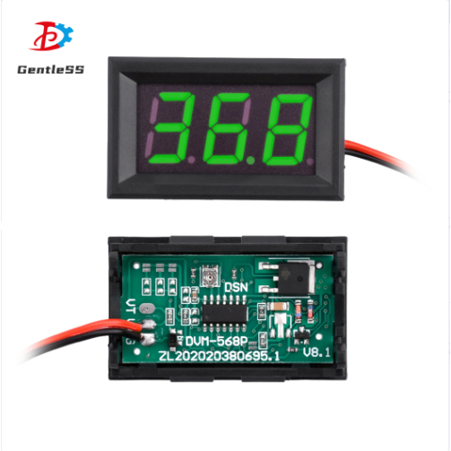 DC5-120V 0.56 นิ้ว 2 สาย 3-Digit Digital DC High-Voltage Voltmeter