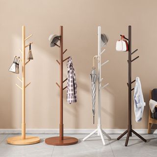 ที่แขวนกระเป๋า ราวตากผ้า ทําจากไม้สนธรรมชาติ คุณภาพสูง ไม้แข…