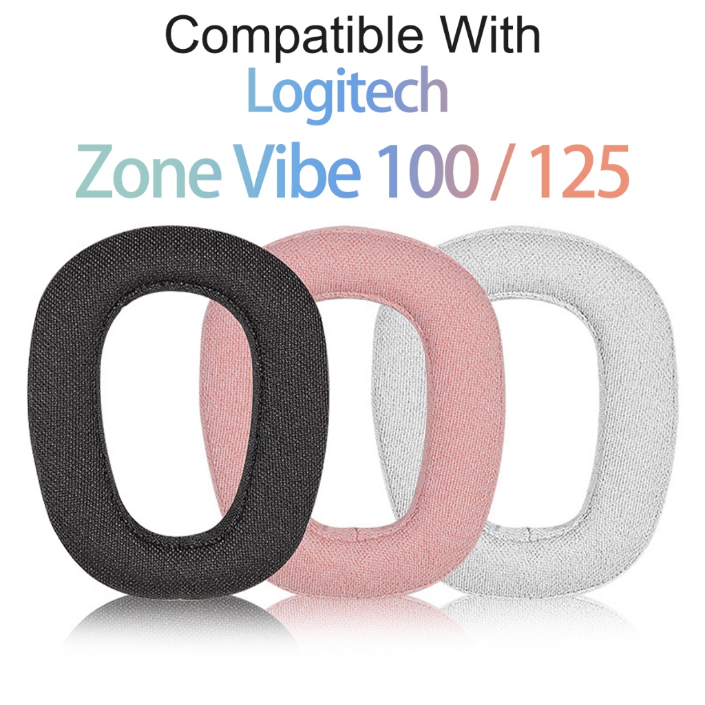 เปลี่ยนแผ่นรองหูฟังเบาะ Earmuffs แผ่นรองหูฟังสําหรับ Logitech Zone Vibe 100 125 ชุดหูฟังหูฟังอุปกรณ์