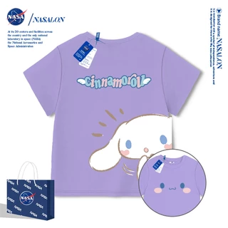 NASA เสื้อแขนสั้นเด็ก Cotton 100% เสื้อยืดแขนสั้นเด็กผู้หญิง ลายการ์ตูนซานริโอ้ คุณภาพดี ระบายอากาศดี