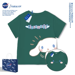 NASA เสื้อแขนสั้นเด็ก Cotton 100% เสื้อยืดแขนสั้นเด็กผู้หญิง ลายการ์ตูนซานริโอ้ คุณภาพดี ระบายอากาศดี
