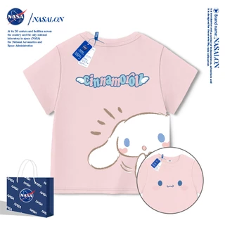 NASA เสื้อแขนสั้นเด็ก Cotton 100% เสื้อยืดแขนสั้นเด็กผู้หญิง ลายการ์ตูนซานริโอ้ คุณภาพดี ระบายอากาศดี