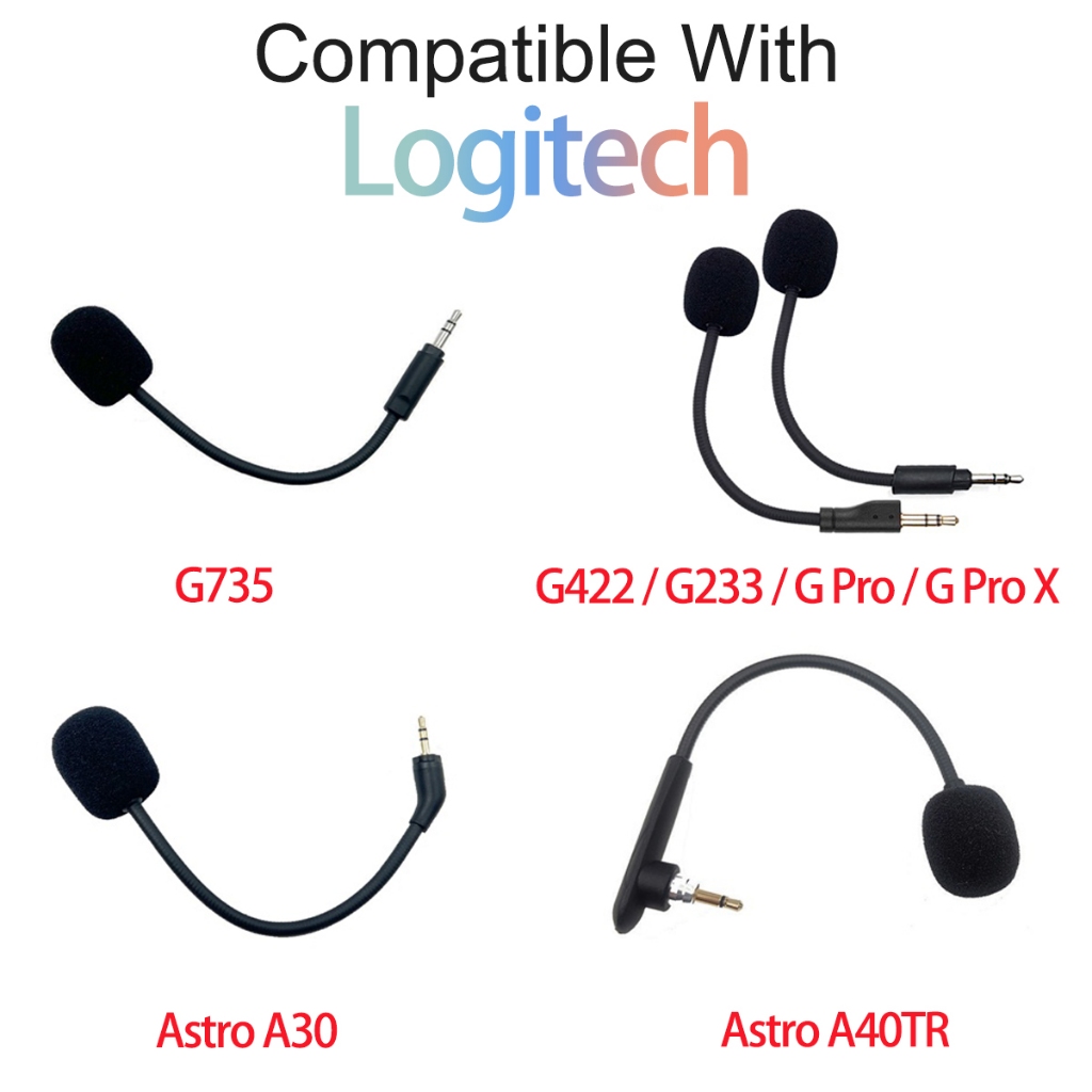 เปลี่ยนเกมไมค์สําหรับ Logitech Asteo A30 A40 A40TR G735 G233 G433 G Pro X GProX ชุดหูฟังสําหรับเล่นเ