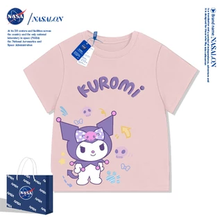 NASA เสื้อแขนสั้นเด็ก Cotton 100% ลายการ์ตูนคุโรมิ เสื้อยืดแขนสั้นเด็กผู้หญิง คุณภาพดี นุ่มสบาย สไตล์เกาหลี