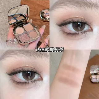 KAKASHOW พาเลทอายแชโดว์ 4 สี - ชิมเมอร์เนื้อแมตต์ธรรมชาติกันน้ําเหงื่อทนความอิ่มตัวต่ําสีเอิร์ธโทนอายแชโดว์ C634