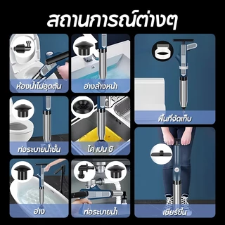 MODOFO เครื่องกำจัดท่ออุดตัน อัพเกรดสแตนเลส ปืนล้างท่อตัน ฟรีหลายหัว แรงดันสูงมาก