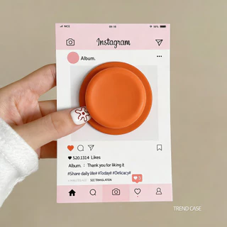 เกาหลีน่ารักซิลิโคนรอบแม่เหล็กโทรศัพท์ Griptok Grip Tok Stand สําหรับ iPhone พับกรณีผู้ถือ