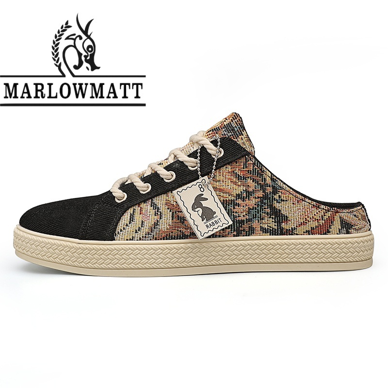 รองเท้าแตะผู้ชาย Marlowmatt | กันลื่นระบายอากาศน้ําหนักเบา | แฟชั่นพิมพ์ล่อสไตล์ใหม่