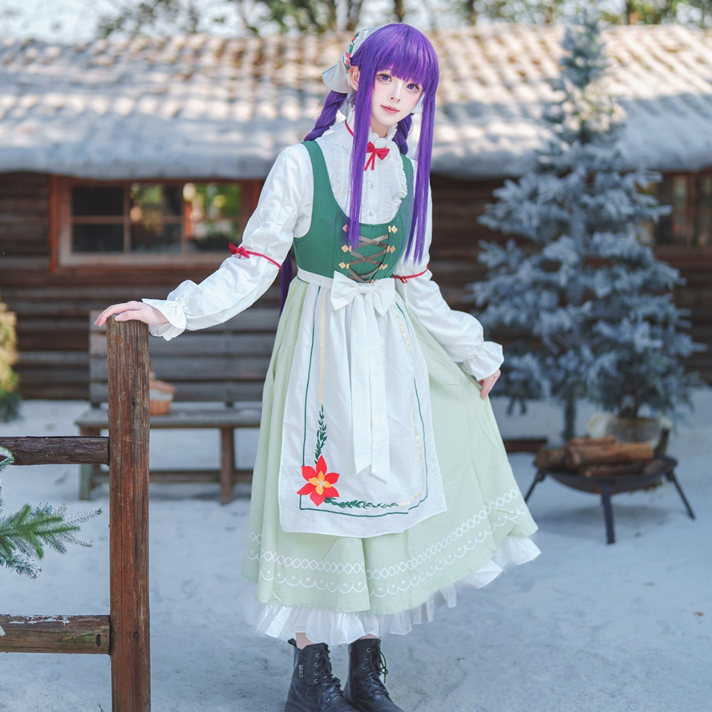 HOLOUN Frieren ที่งานศพ Anime Fern Cosplay คอสเพลย์เครื่องแต่งกายชุด Manga Uniform