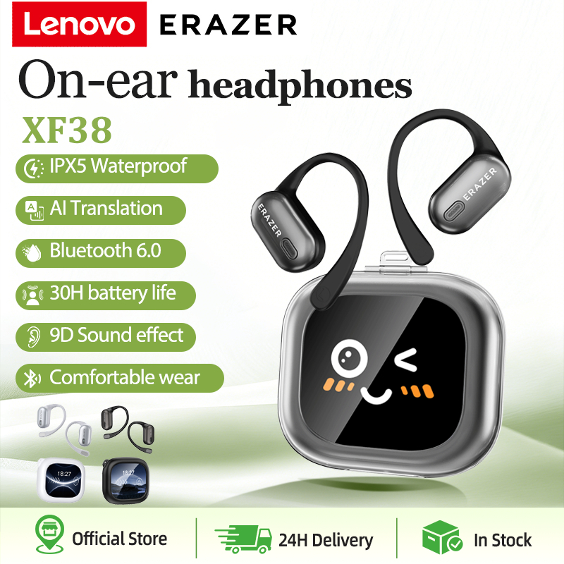 ERAZER XF38 หูฟังบลูทูธ TWS Wireless Bluetooth5.4 HD การโทรแบบ ระบบแปลภาษาแบบเรียลไทม์ พร้อมจอแสดงผล