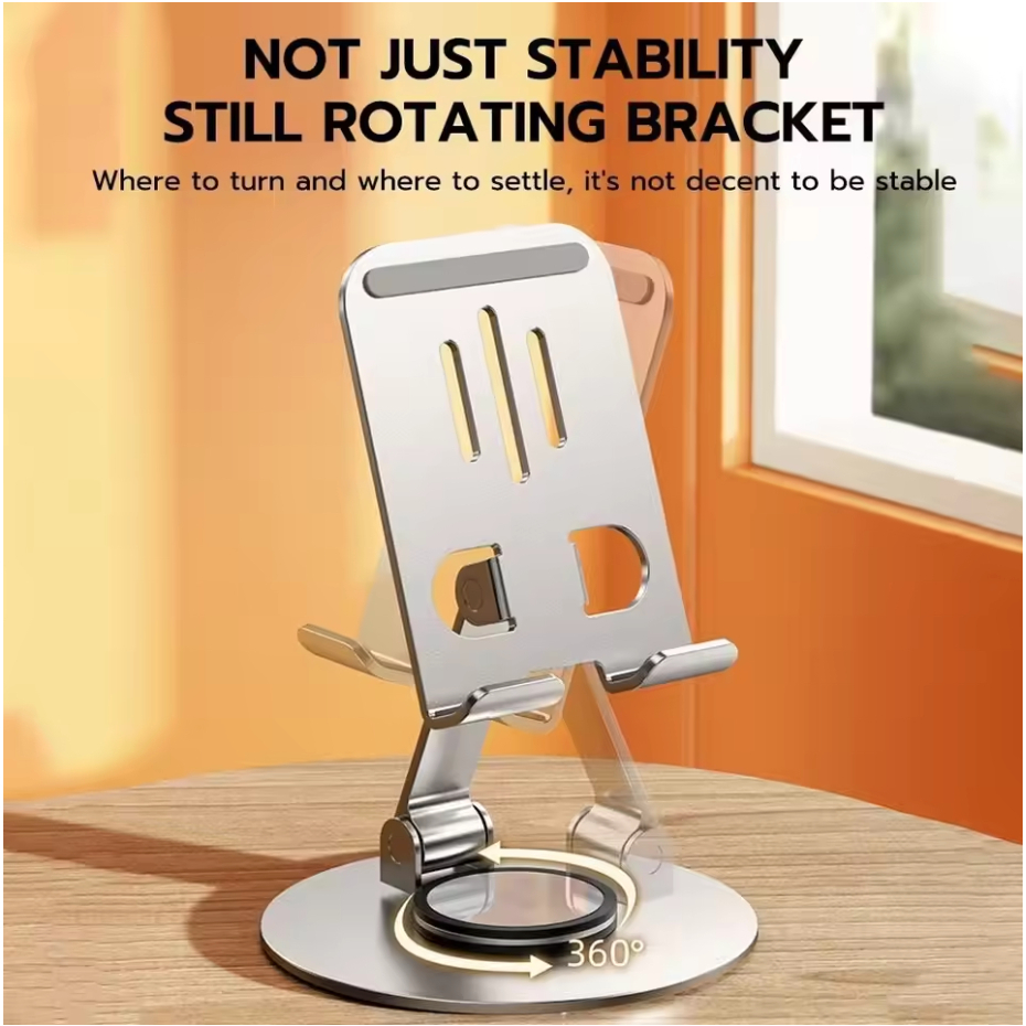 โลหะ 360 องศาหมุนโทรศัพท์มือถือแท็บเล็ตพีซียืน Lazy Portable Foldable Stand โทรศัพท์มือถือยืน K61 Live Stand Expansion