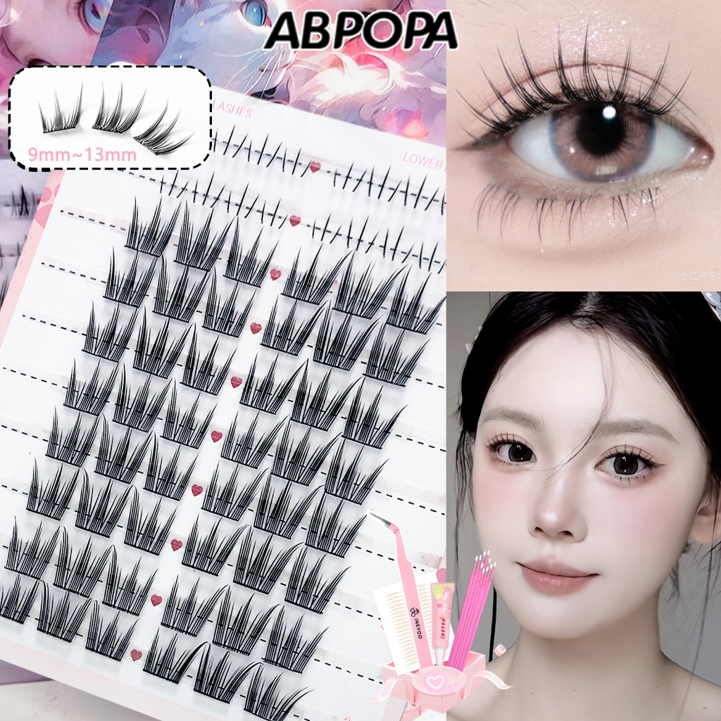 Ineyoo ขนตาปลอม Self-Adhesive เส้นใยพรีเมี่ยมธรรมชาติที่สมจริงสําหรับสวมใส่ทุกวัน 10 แถว IN35
