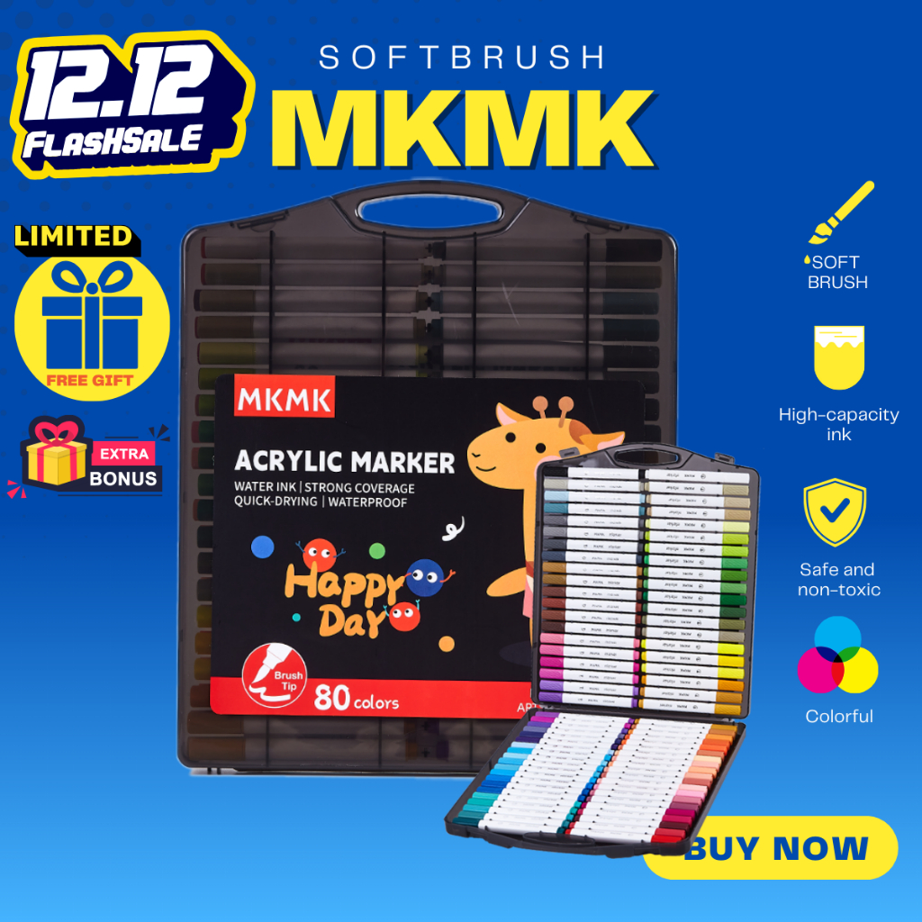 ม.ค อะคริลิเครื่องหมายนุ่มเคล็ดลับปากกาสีวาดการคํานวณจิตรกรรมศิลปะปากกา