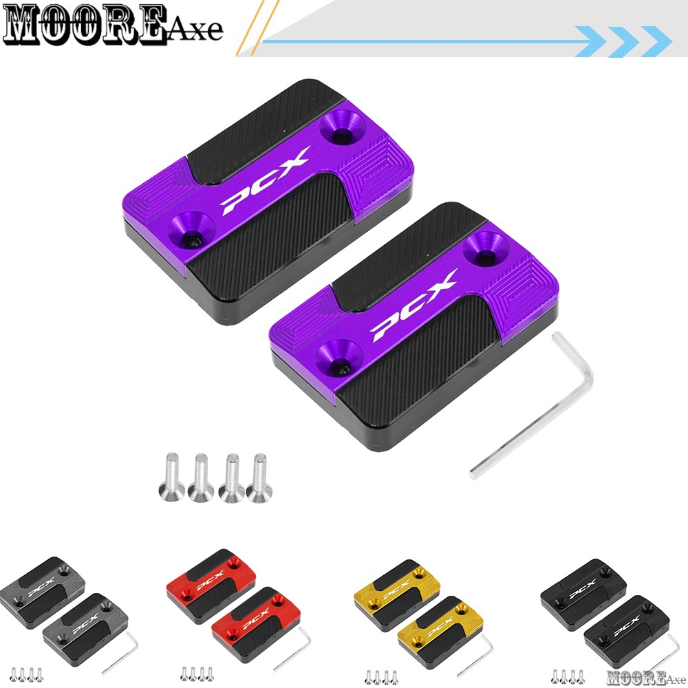 ร้อน! Mooreaxe สําหรับ Honda PCX160 PCX150 PCX125 2020 - 2024 2025 2026 รถจักรยานยนต์เบรคปั๊ม CNC อลูมิเนียมฝาครอบเบรคหน้าของเหลวกระบอก Master Reservoir ฝาครอบ SBG01 T1
