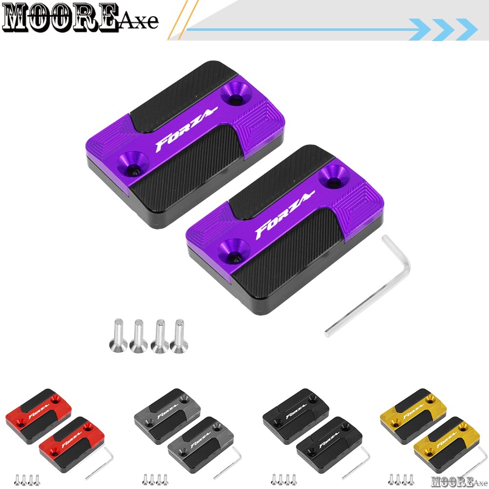 Mooreaxe สําหรับ Honda Forza 350 300 250 2020 - 2025 รถจักรยานยนต์เบรคปั๊ม CNC ฝาครอบอลูมิเนียมเบรคปั๊มฝาครอบปั๊มเบรคหน้าของเหลวกระบอก Master Reservoir ฝาครอบ SBG01 T1