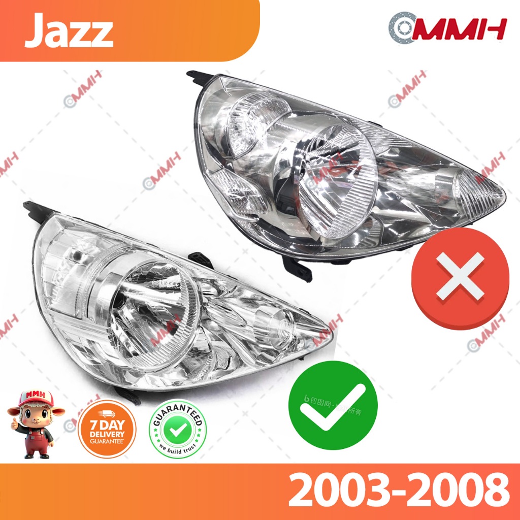 ไฟหน้ารถยนต์ สําหรับ Honda Jazz GD1 GD3 GD 2003-2008 ไฟหน้า ไฟหน้าโปรเจคเตอร์ไฟหน้าแต่ง โคมไฟหน้า He