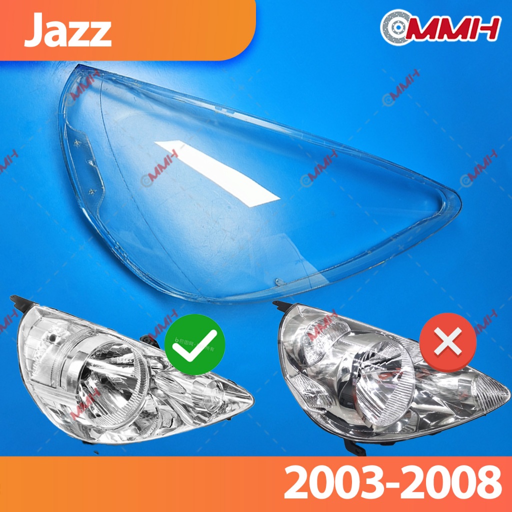 ฝาครอบไฟหน้าแบบแก้ว สําหรับ Honda Jazz 2003-2007 SAA GD1/GD3 กรอบไฟหน้า ฝาครอบโคมไฟตรงรุ่น