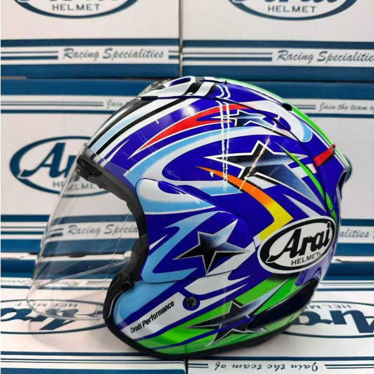 ARAI VZM Green Big Eye หมวกกันน็อคครึ่งใบ หมวกกันน็อคมอเตอร์ไซค์แบบเต็มหน้า