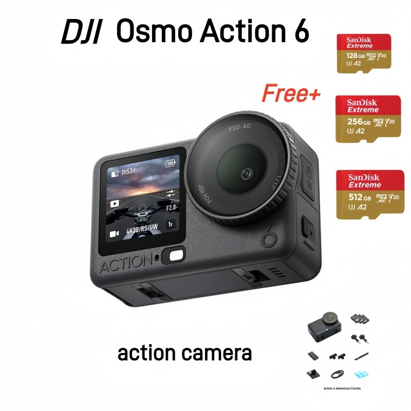 【Ready To Ship】DJI Osmo Action 6 DJI Osmo Action 6 ประกันศูนย์ Standard Combo / Adventure Combo