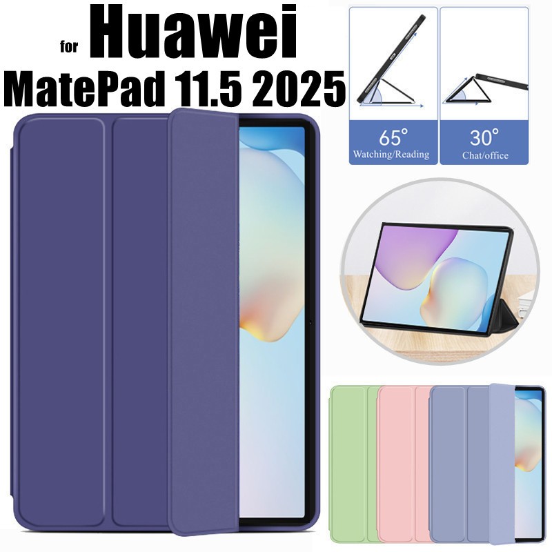 for Huawei MatePad 11.5 MatePad11.5 2025 TXZ-W09 Tablet Cover PU Leather Case With Slim Silicon Smar
